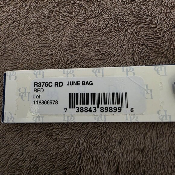 Dooney & Bourke June Bag Red Leather Tote Large R376C Pockets - Picture 11 of 16